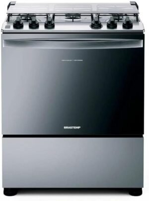 Fogão Brastemp 5 Bocas Cor Inox Tipo de conexão Gás engar...