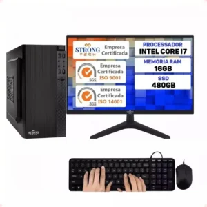 Computador Completo Intel I7 16gb Ssd 480gb 19 Strong Tech
