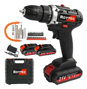 Parafusadeira E Furadeira Elétrica 21v 110/220v +2 Baterias