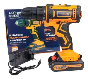 Parafusadeira Furadeira Sem Fio 10mm Cor Laranja